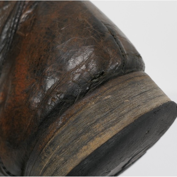 Allsaints Distressed 7" Side Zip Leather Boots Men's 10 Combat Biker *READ* - Picture 10 of 16